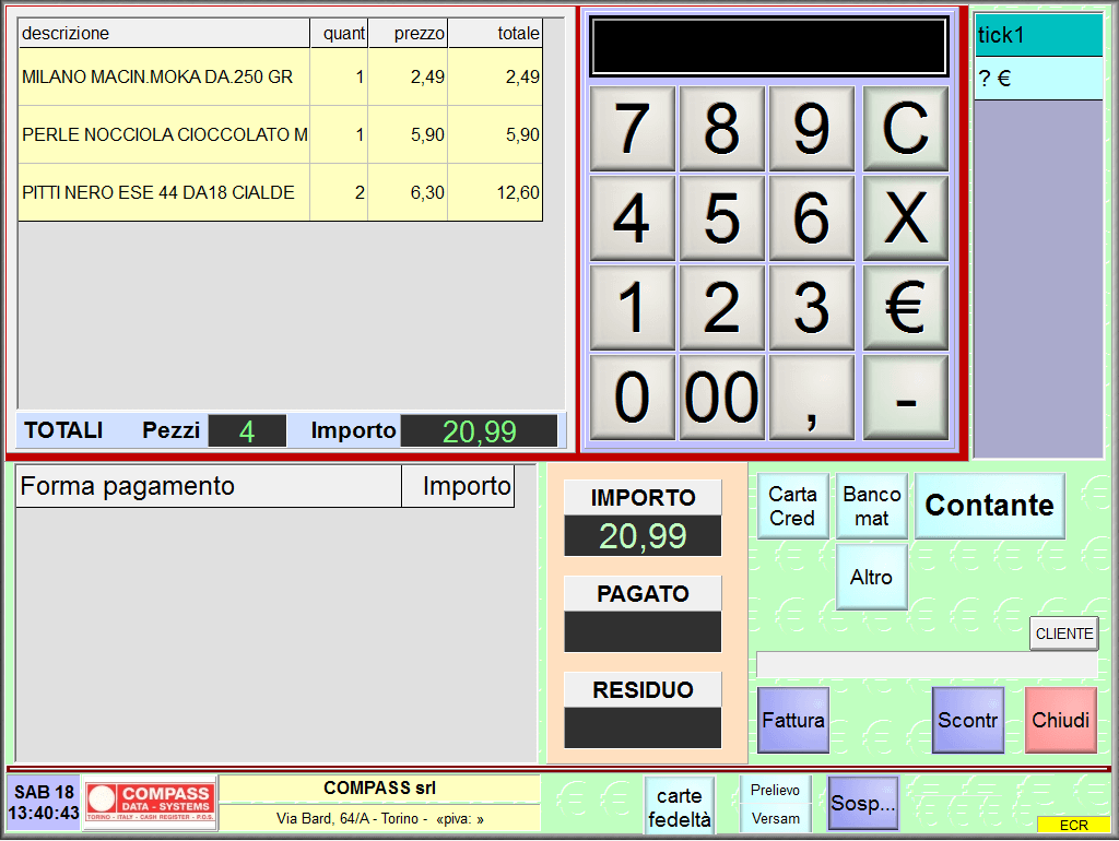 Software sistema gestionale negozio