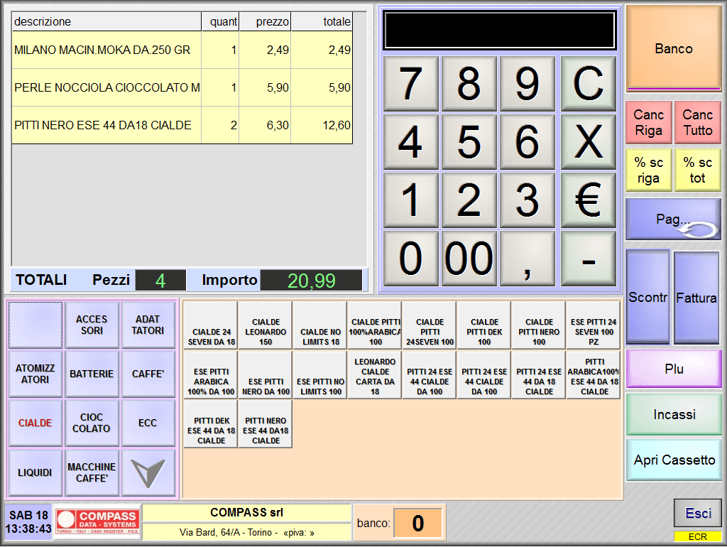 Software sistema gestionale negozio