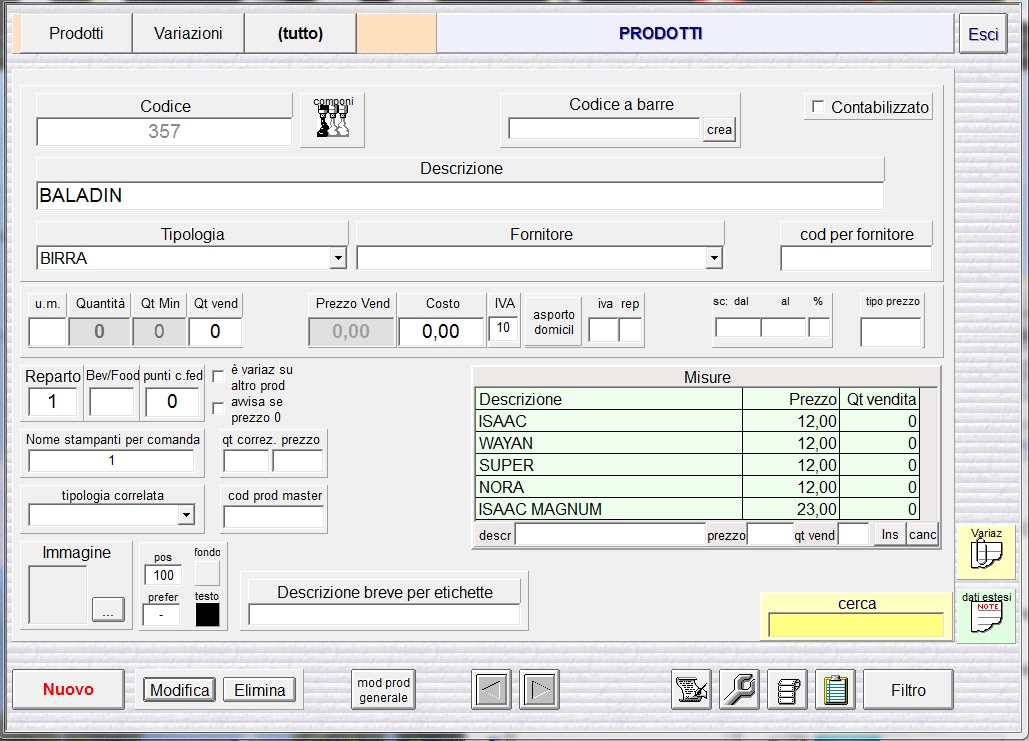 Software sistema gestionale ristorante