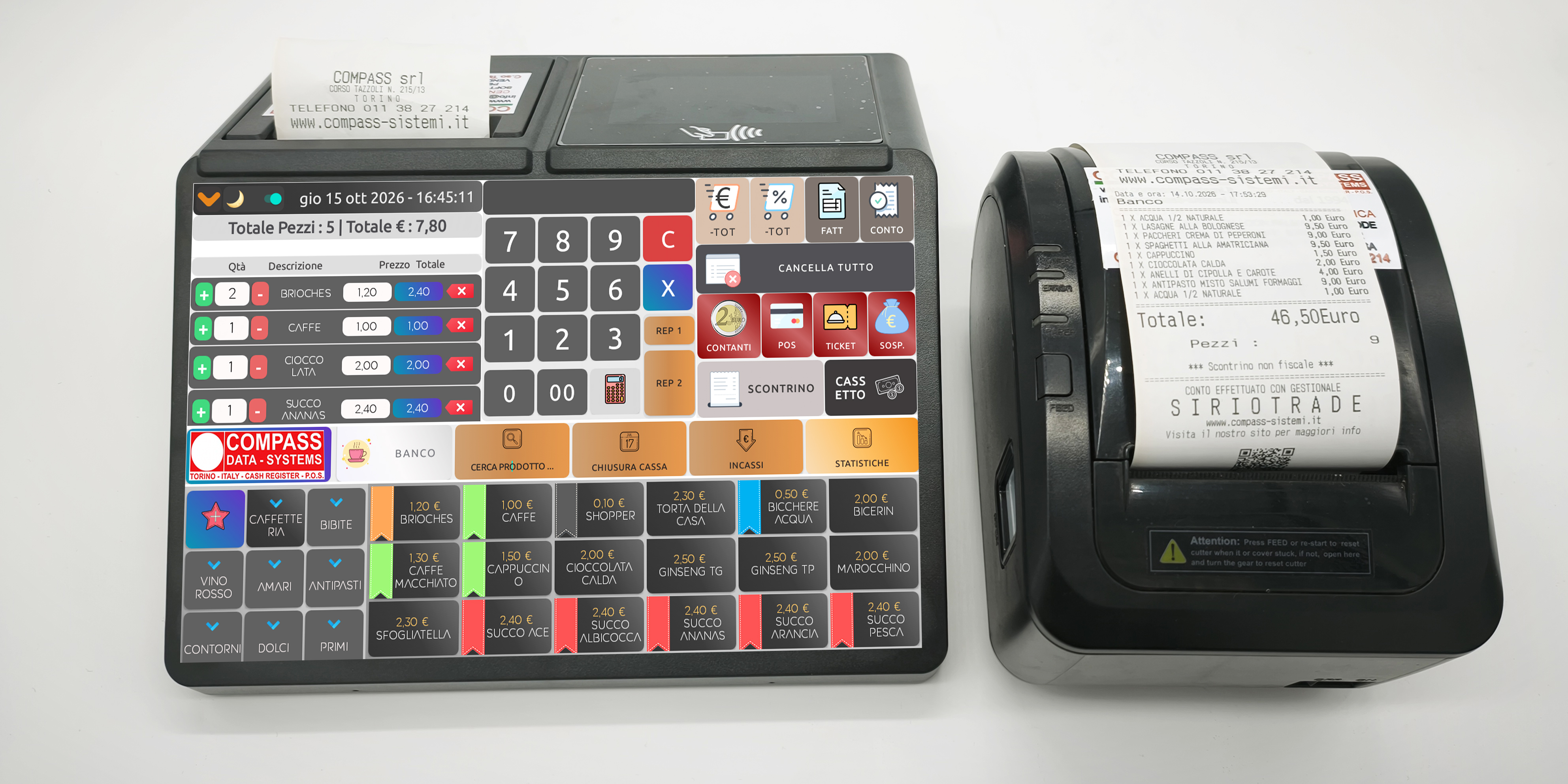 Cassetto touch screen